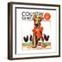 "Guarding the Garden," Country Gentleman Cover, May 1, 1935-Jene Klebe-Framed Giclee Print