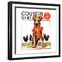 "Guarding the Garden," Country Gentleman Cover, May 1, 1935-Jene Klebe-Framed Giclee Print