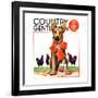 "Guarding the Garden," Country Gentleman Cover, May 1, 1935-Jene Klebe-Framed Giclee Print