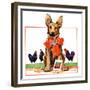 "Guarding the Garden,"May 1, 1935-Jene Klebe-Framed Giclee Print