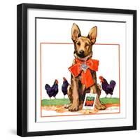 "Guarding the Garden,"May 1, 1935-Jene Klebe-Framed Premium Giclee Print