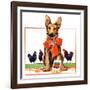 "Guarding the Garden,"May 1, 1935-Jene Klebe-Framed Giclee Print