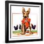 "Guarding the Garden,"May 1, 1935-Jene Klebe-Framed Giclee Print