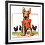 "Guarding the Garden,"May 1, 1935-Jene Klebe-Framed Giclee Print