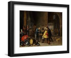 Guardroom with the Deliverance of Saint Peter, c.1645-47-David the Younger Teniers-Framed Giclee Print