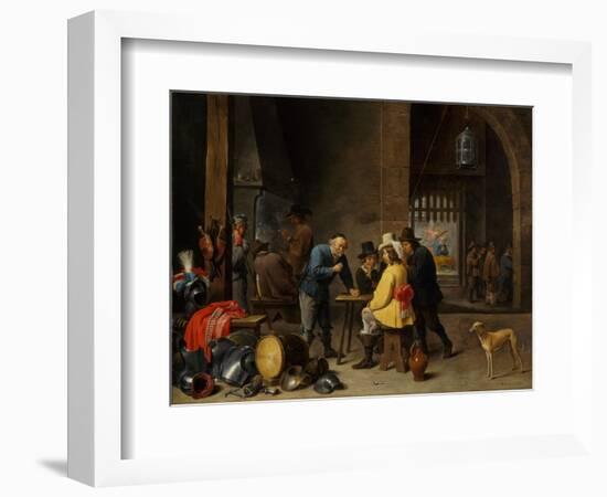 Guardroom with the Deliverance of Saint Peter, c.1645-47-David the Younger Teniers-Framed Giclee Print