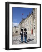 Guards at the Amalienborg Castle, Copenhagen, Denmark, Scandinavia, Europe-Frank Fell-Framed Photographic Print