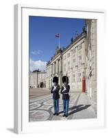 Guards at the Amalienborg Castle, Copenhagen, Denmark, Scandinavia, Europe-Frank Fell-Framed Photographic Print