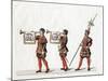 Guards, Costume Design for Shakespeare's Play, Henry VIII, 19th Century-null-Mounted Giclee Print