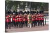 Guards Military Band Marching Past Buckingham Palace En Route to the Trooping of the Colour-James Emmerson-Stretched Canvas