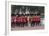 Guards Military Band Marching Past Buckingham Palace En Route to the Trooping of the Colour-James Emmerson-Framed Photographic Print
