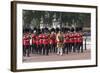 Guards Military Band Marching Past Buckingham Palace En Route to the Trooping of the Colour-James Emmerson-Framed Photographic Print