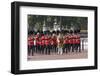 Guards Military Band Marching Past Buckingham Palace En Route to the Trooping of the Colour-James Emmerson-Framed Photographic Print