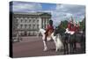 Guards Officer and Escort Awaiting Guards Detachments Outside Buckingham Palace-James Emmerson-Stretched Canvas