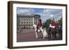 Guards Officer and Escort Awaiting Guards Detachments Outside Buckingham Palace-James Emmerson-Framed Photographic Print