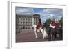 Guards Officer and Escort Awaiting Guards Detachments Outside Buckingham Palace-James Emmerson-Framed Photographic Print