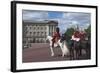 Guards Officer and Escort Awaiting Guards Detachments Outside Buckingham Palace-James Emmerson-Framed Photographic Print