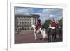 Guards Officer and Escort Awaiting Guards Detachments Outside Buckingham Palace-James Emmerson-Framed Photographic Print