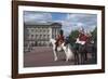 Guards Officer and Escort Awaiting Guards Detachments Outside Buckingham Palace-James Emmerson-Framed Photographic Print