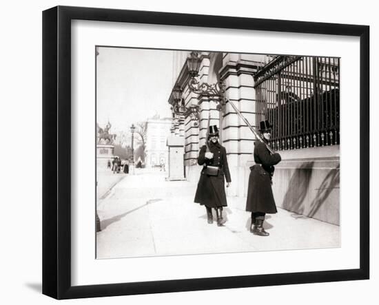 Guards Patrolling, Brussels, 1898-James Batkin-Framed Photographic Print