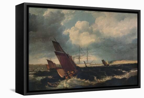 Guardship off the Nore, c1844-Clarkson Stanfield-Framed Stretched Canvas