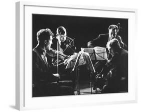 Guarneri Quartet: Arnold Steinhardt, John Daley, Michael Tree and David Soyer-Gjon Mili-Framed Premium Photographic Print