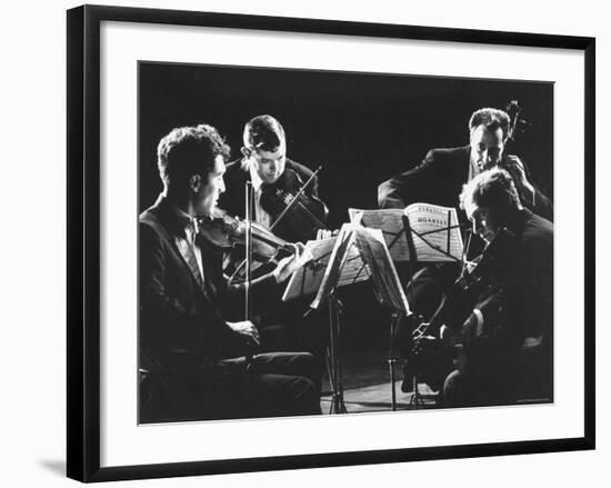 Guarneri Quartet: Arnold Steinhardt, John Daley, Michael Tree and David Soyer-Gjon Mili-Framed Premium Photographic Print