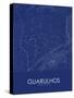 Guarulhos, Brazil Blue Map-null-Stretched Canvas