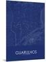 Guarulhos, Brazil Blue Map-null-Mounted Poster