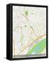 Guarulhos, Brazil Map-null-Framed Stretched Canvas