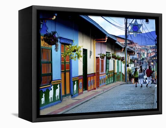 Guatape, Colombia, Outside of Medellin, Small Town known for its 'Zocalos' Panels of Three Dimensio-John Coletti-Framed Stretched Canvas