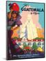 Guatemala by Clipper - Pan American World Airways - Tikal Mayan-null-Mounted Art Print