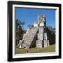 Guatemala, El Peten, Archaeological Site, Tikal National Park, Temple of the Masks or Moon-null-Framed Giclee Print