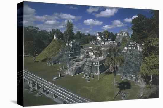 Guatemala, El Peten Department, Tikal National Park, Great Plaza-null-Stretched Canvas