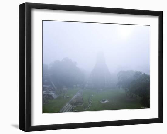 Guatemala, El Peten, Tikal, Gran Plaza, Temple of the Great Jaguar-Jane Sweeney-Framed Photographic Print