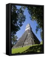 Guatemala, El Peten, Tikal, Gran Plaza, Temple of the Great Jaguar-Jane Sweeney-Framed Stretched Canvas