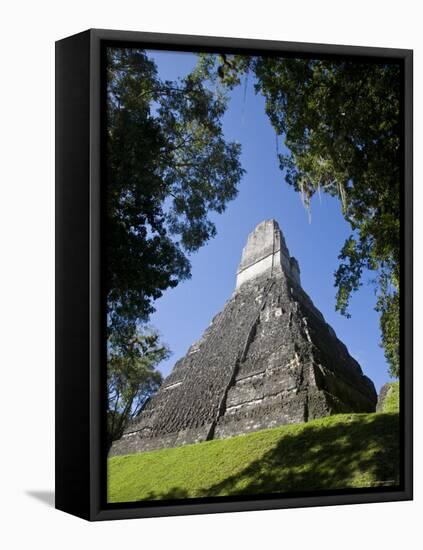 Guatemala, El Peten, Tikal, Gran Plaza, Temple of the Great Jaguar-Jane Sweeney-Framed Stretched Canvas