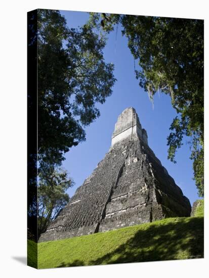 Guatemala, El Peten, Tikal, Gran Plaza, Temple of the Great Jaguar-Jane Sweeney-Stretched Canvas