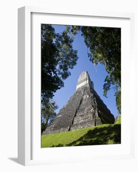 Guatemala, El Peten, Tikal, Gran Plaza, Temple of the Great Jaguar-Jane Sweeney-Framed Photographic Print