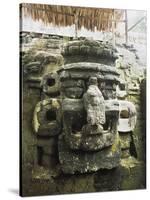 Guatemala, El Peten, Tikal National Park, Mask of Chac, God of Rain at Archaeological Site-null-Stretched Canvas