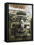 Guatemala, El Peten, Tikal National Park, Mask of Chac, God of Rain at Archaeological Site-null-Framed Stretched Canvas