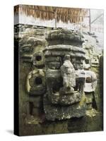 Guatemala, El Peten, Tikal National Park, Mask of Chac, God of Rain at Archaeological Site-null-Stretched Canvas