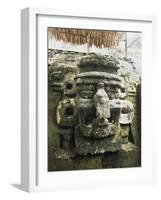 Guatemala, El Peten, Tikal National Park, Mask of Chac, God of Rain at Archaeological Site-null-Framed Giclee Print