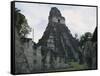 Guatemala, El Peten, Tikal National Park, Temple of the Great Jaguar at Archaeological Site-null-Framed Stretched Canvas