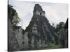 Guatemala, El Peten, Tikal National Park, Temple of the Great Jaguar at Archaeological Site-null-Stretched Canvas