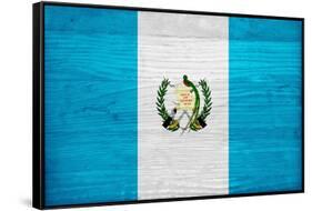 Guatemala Flag Design with Wood Patterning - Flags of the World Series-Philippe Hugonnard-Framed Stretched Canvas