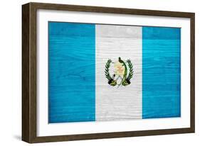 Guatemala Flag Design with Wood Patterning - Flags of the World Series-Philippe Hugonnard-Framed Art Print