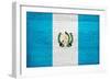 Guatemala Flag Design with Wood Patterning - Flags of the World Series-Philippe Hugonnard-Framed Premium Giclee Print