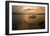 Guatemala Flores Lake and Pontoon at Sunset-null-Framed Photographic Print