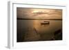 Guatemala Flores Lake and Pontoon at Sunset-null-Framed Photographic Print